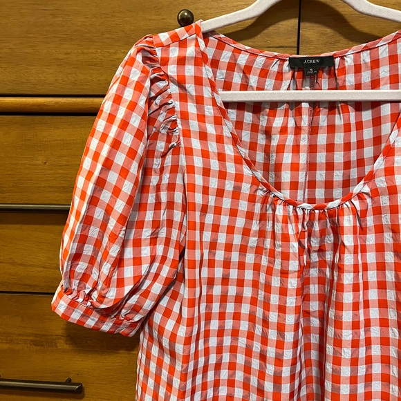 J. Crew Scoopneck puff-sleeve top in drapey gingham
Size Small - Picture 4 of 9